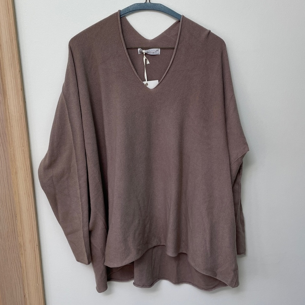 Cobblestone Living Tan Knit Sweater OS Women’s - Picture 2 of 8